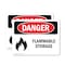 Signmission Flammable Storage Danger Sign, Vinyl Decal, 7in W x 5in L, 2PK OS-2PACK-DS-D-57-L-1255 - alternate 1
